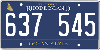 RI license plate 637545