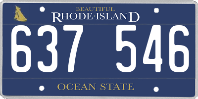 RI license plate 637546