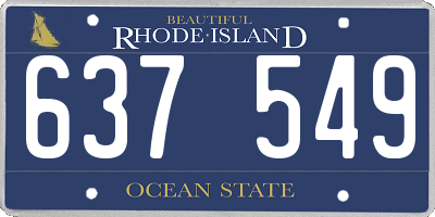 RI license plate 637549