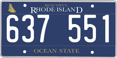 RI license plate 637551