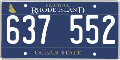RI license plate 637552