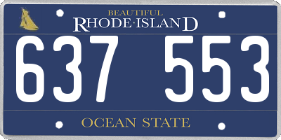 RI license plate 637553