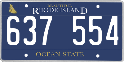RI license plate 637554