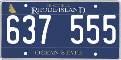 RI license plate 637555
