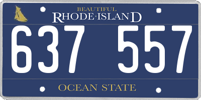 RI license plate 637557