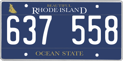 RI license plate 637558