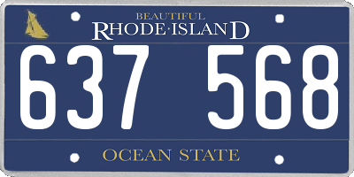 RI license plate 637568