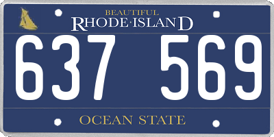 RI license plate 637569