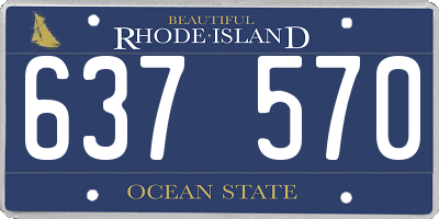 RI license plate 637570