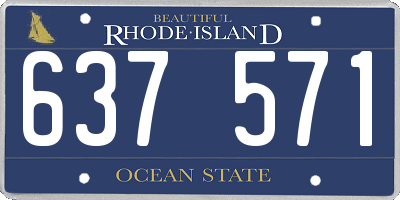 RI license plate 637571