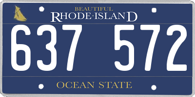 RI license plate 637572