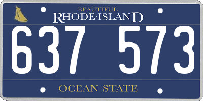 RI license plate 637573