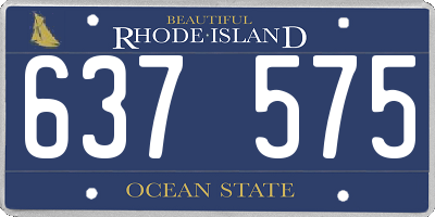 RI license plate 637575