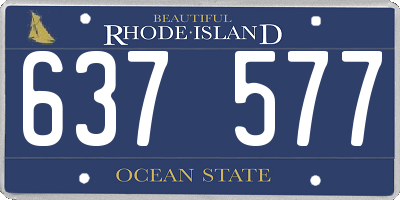 RI license plate 637577