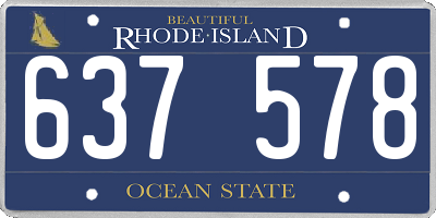 RI license plate 637578