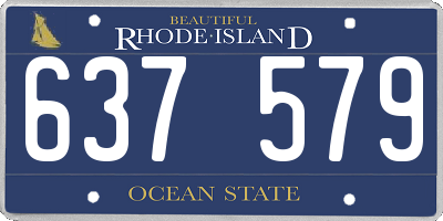 RI license plate 637579