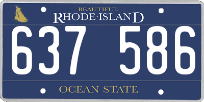 RI license plate 637586
