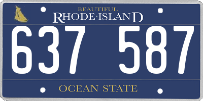 RI license plate 637587