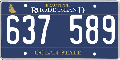 RI license plate 637589