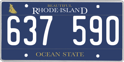 RI license plate 637590