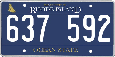 RI license plate 637592
