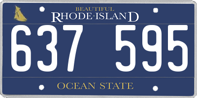 RI license plate 637595