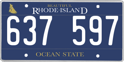 RI license plate 637597