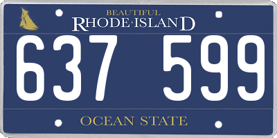 RI license plate 637599