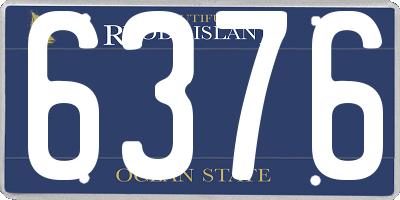 RI license plate 6376