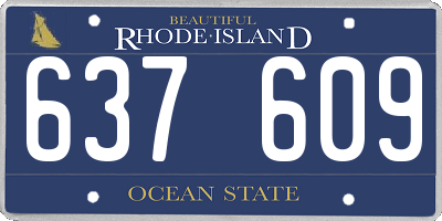 RI license plate 637609
