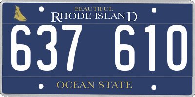 RI license plate 637610