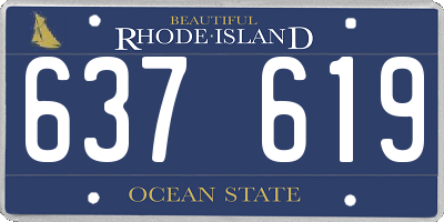 RI license plate 637619