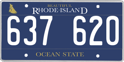 RI license plate 637620