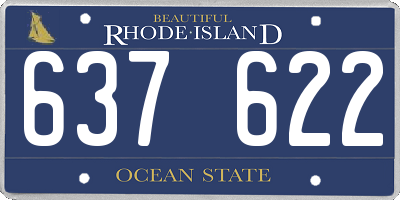 RI license plate 637622