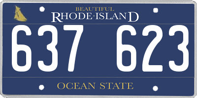 RI license plate 637623