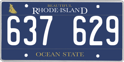 RI license plate 637629