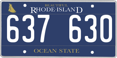 RI license plate 637630