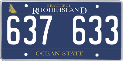 RI license plate 637633