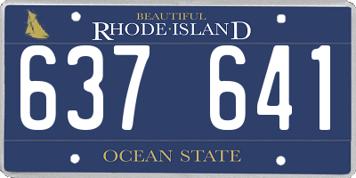 RI license plate 637641