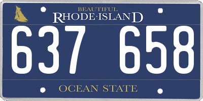 RI license plate 637658