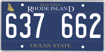 RI license plate 637662
