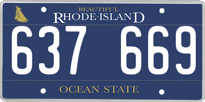 RI license plate 637669