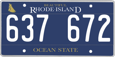 RI license plate 637672
