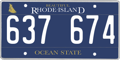 RI license plate 637674
