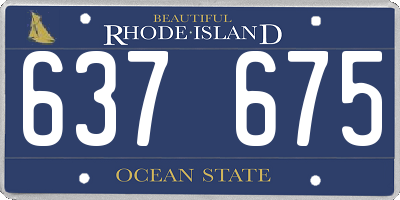 RI license plate 637675