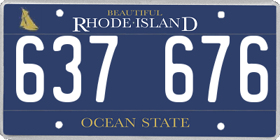 RI license plate 637676