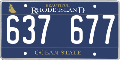 RI license plate 637677