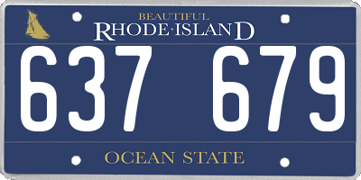 RI license plate 637679