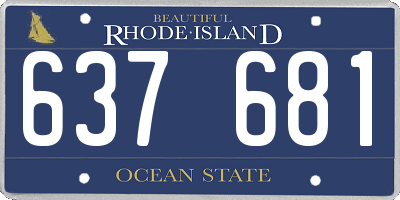 RI license plate 637681