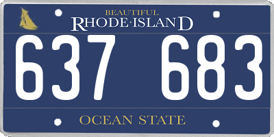 RI license plate 637683
